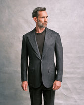 Charcoal Chevron Unstructured Jacket