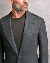 Charcoal Chevron Unstructured Jacket