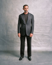 Charcoal Chevron Unstructured Jacket