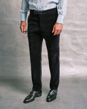 Navy Velvet Contemporary Trousers