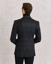 Charcoal Cashmere Blend Double-Breasted Jacket