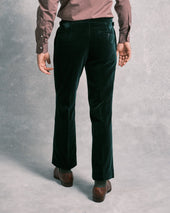 Green Velvet Parallel Trousers