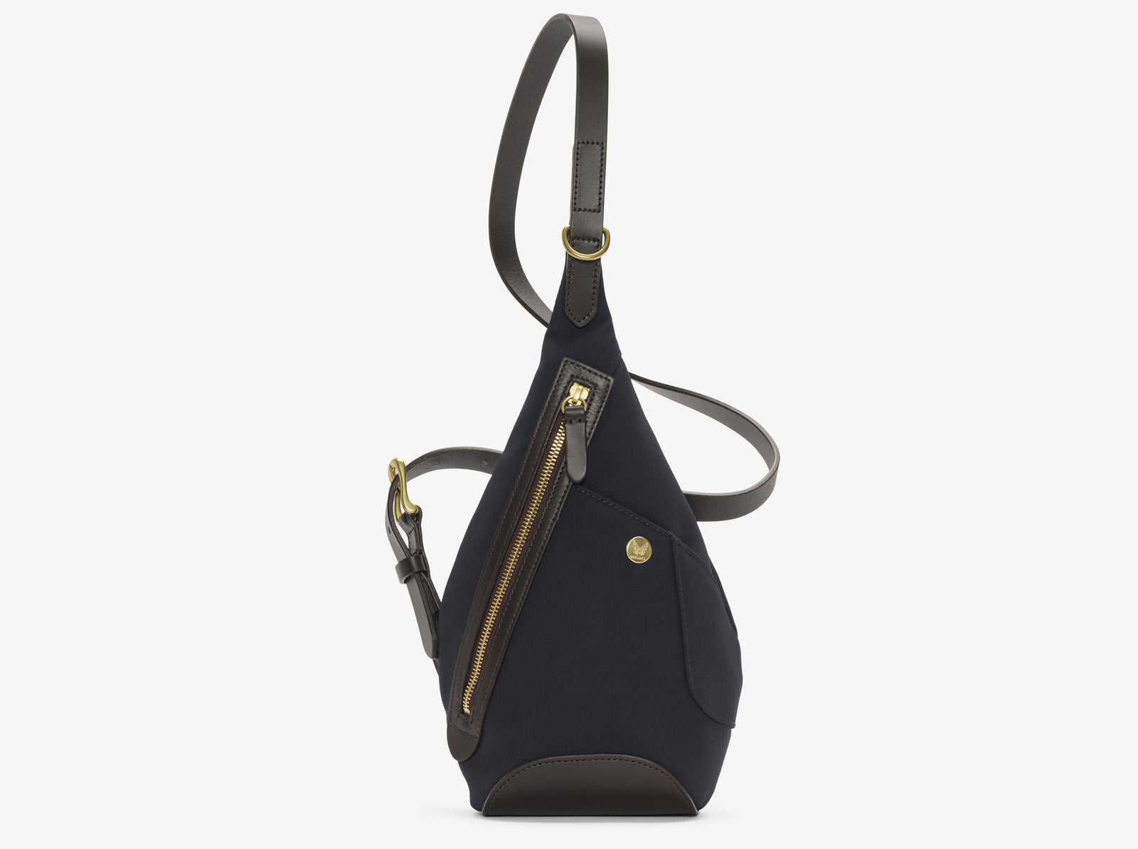 M/S Drop Bag – Navy/Dark Brown