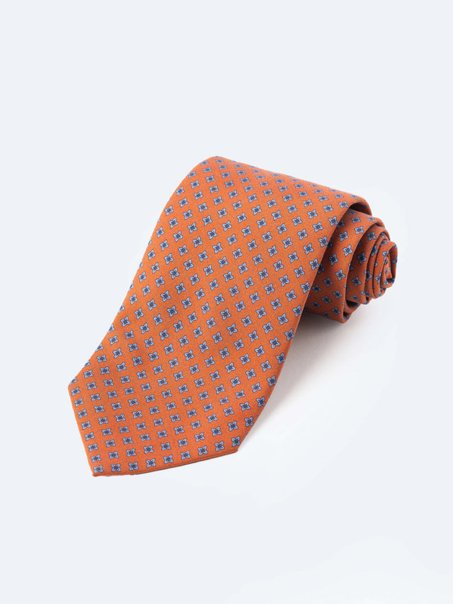 HRH Duleep Singh – Burnt Orange Madder Silk Tie