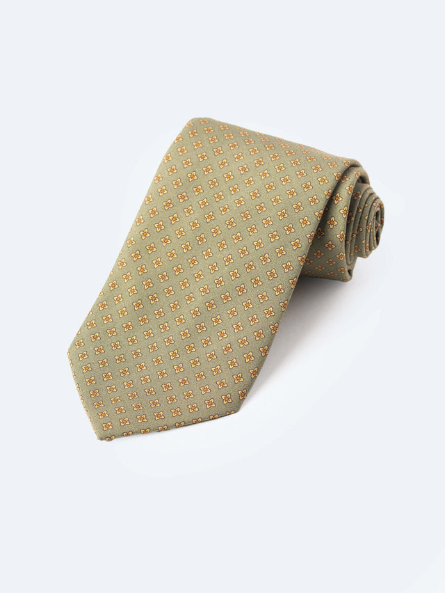 HRH Duleep Singh – Sage Green Madder Silk Tie