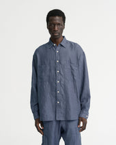 Durette Utility Shirt Turbulence Slate Linen Twill