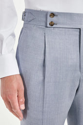 Dusty Blue Soragna Trousers Made In Italy