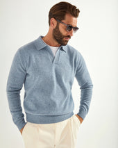 Dusty Wool Polo Made In Italy
