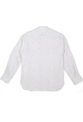 E13 IRISH LINEN COLLARLESS BLUE STRIPED SHIRT