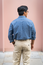 E16 MENS JAPANESE CHAMBRAY 6oz WORKSHIRT