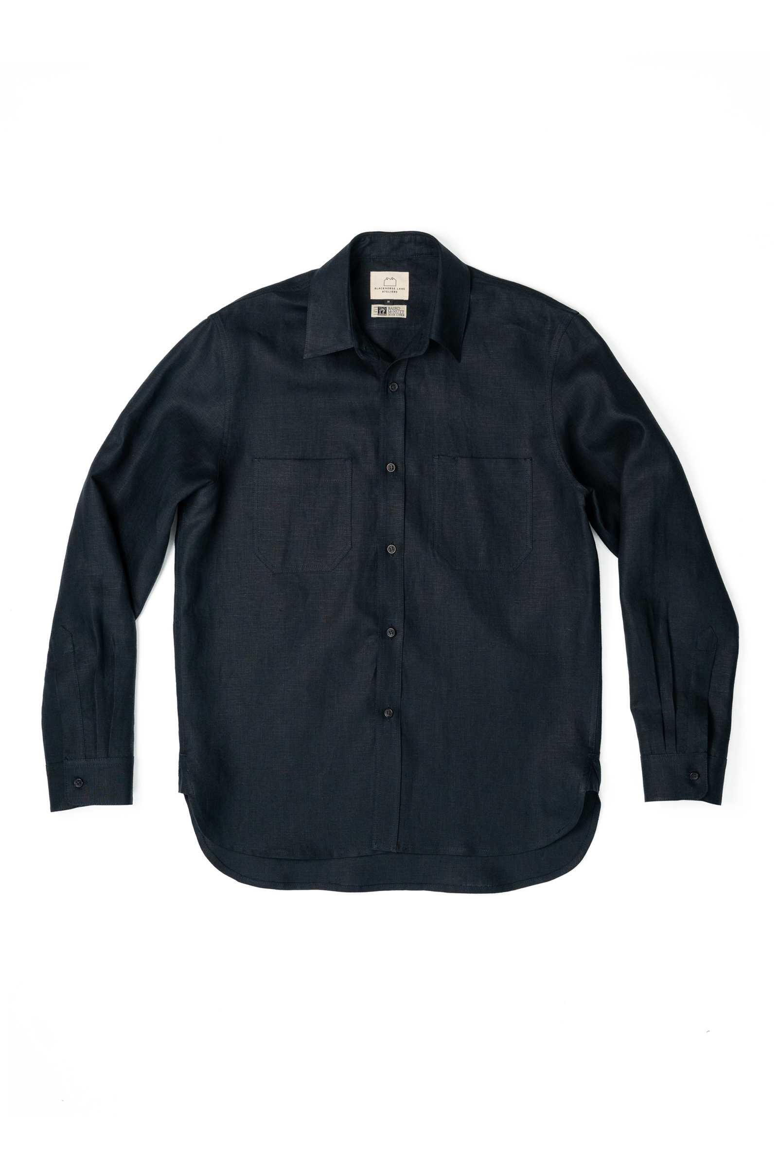E16 MENS IRISH LINEN WORKSHIRT NAVY