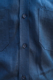 E16 MENS IRISH LINEN WORKSHIRT NAVY