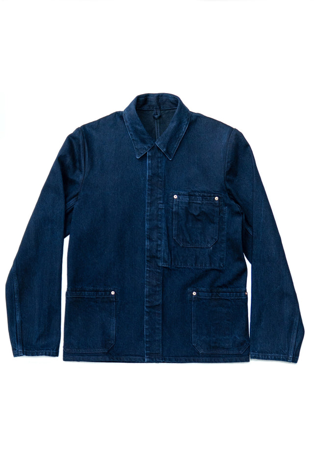 E17 Double Indigo 14.5oz Japanese Mens Chore Jacket
