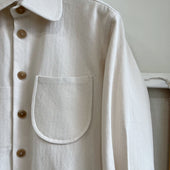 Cotton Linen Herringbone Twill Chore Coat