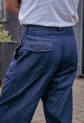 E4 13oz Denim Pleated Trouser