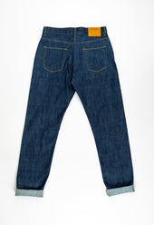 E5 Relaxed Tapered 13.75oz Italian Raw Indigo Selvedge Mens Jeans