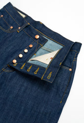 E5 Relaxed Tapered 13.75oz Italian Raw Indigo Selvedge Mens Jeans