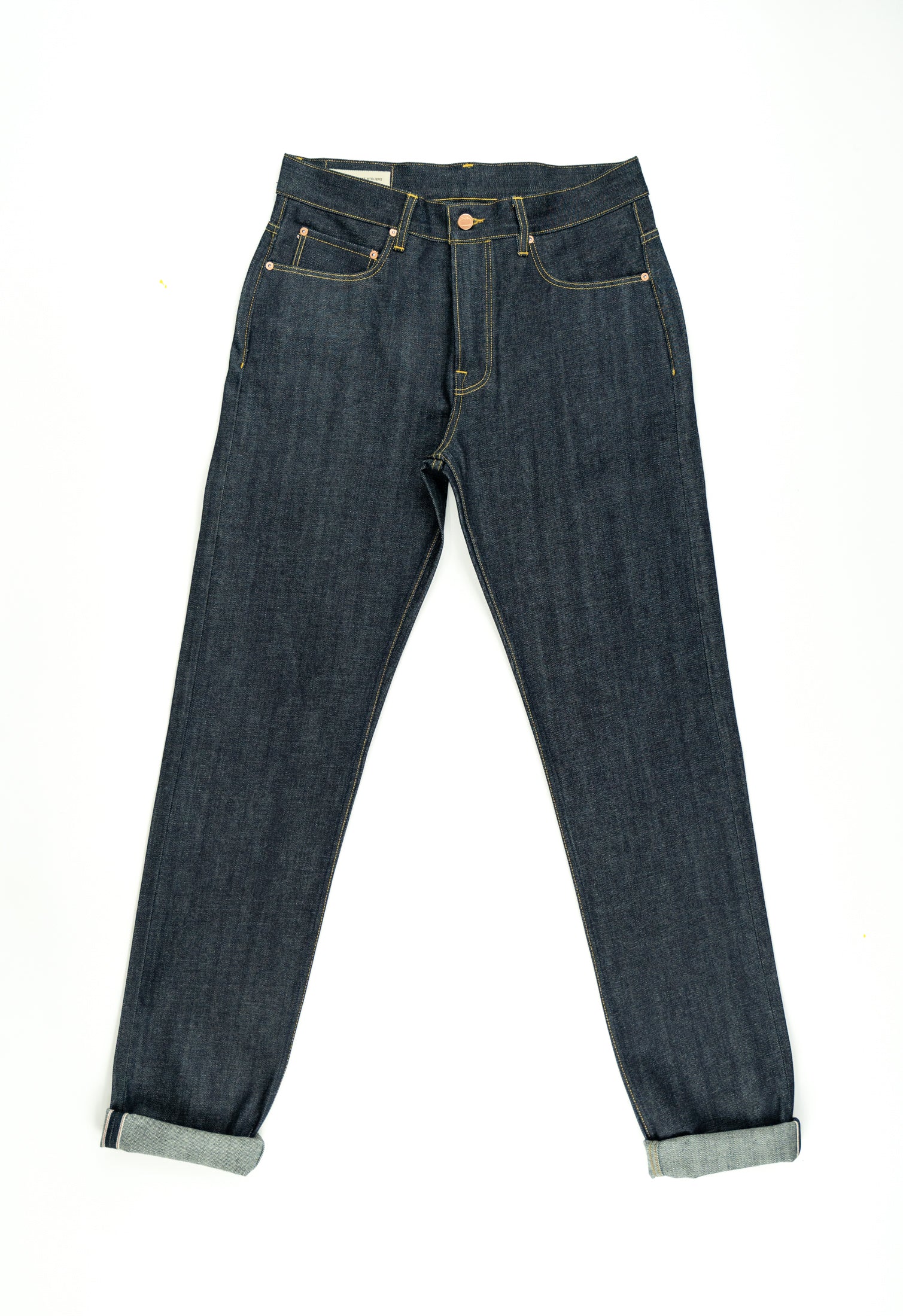 E5 Relaxed Tapered Indigo 14oz Japanese Raw Selvedge Mens Jeans