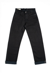 E6 Wide Straight ’Stay Black’ 14.5oz Italian Selvedge Unisex Jeans