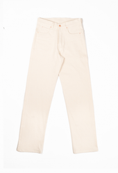 E6 Wide Straight Ecru 13oz Italian Rinsed Unisex Jeans