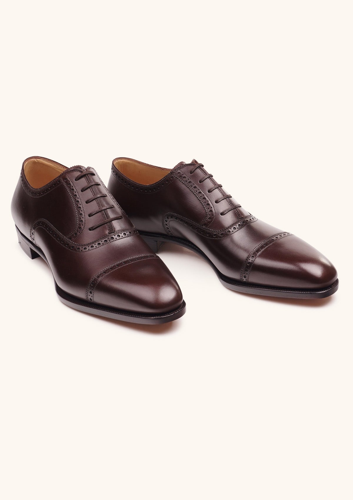 Dark Brown Cap Toe Oxfords
