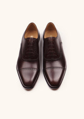 Dark Brown Cap Toe Oxfords