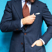 Madder Silk Tie Eggplant Hand Rolled