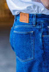 E9 Modern Straight Mid Wash Indigo 14oz Spanish Jeans