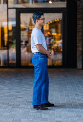 E9 Modern Straight Mid Wash Indigo 14oz Spanish Jeans
