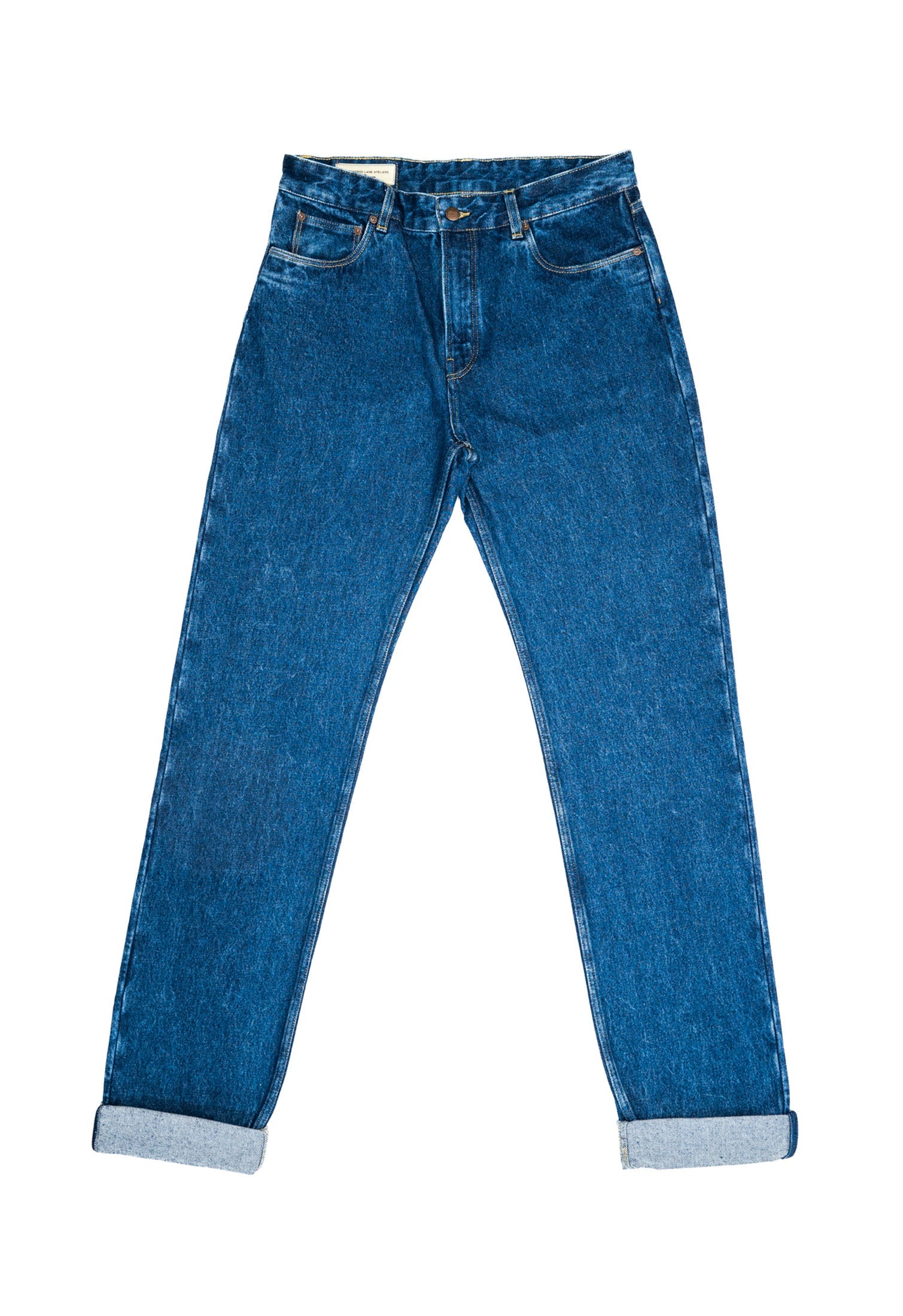 E9 Modern Straight Mid Wash Indigo 14oz Spanish Jeans