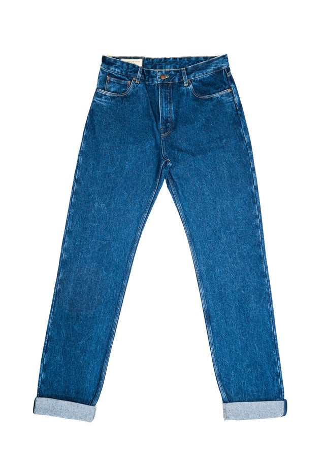 E9 Modern Straight Mid Wash Indigo 14oz Spanish Jeans