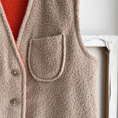 Light Camel Blaze Reversible Casentino Wool Vest
