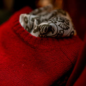 Cashmere And Silk Geometric Provence Neckerchief In