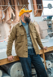 EC2 Mens Japanese Khaki Twill Utility Shirt