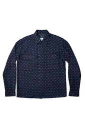 EC2 Mens Indigo Ikat Utility Shirt
