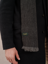 Charpe 100 Cachemire Chevrons Anthracite Gris