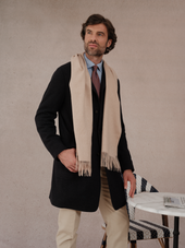 Charpe 100 Cachemire Beige Clair