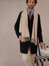 Charpe 100 Cachemire Beige Clair
