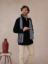 Echarpe Chevrons Ciel Gris