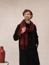 Charpe 100 Cachemire Bordeaux