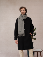 Charpe 100 Cachemire Gris Clair