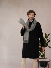 Charpe 100 Cachemire Gris Clair