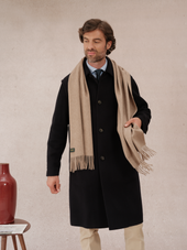 Charpe 100 Cachemire Beige Fonc