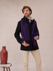 Charpe 100 Cachemire Violet Intense