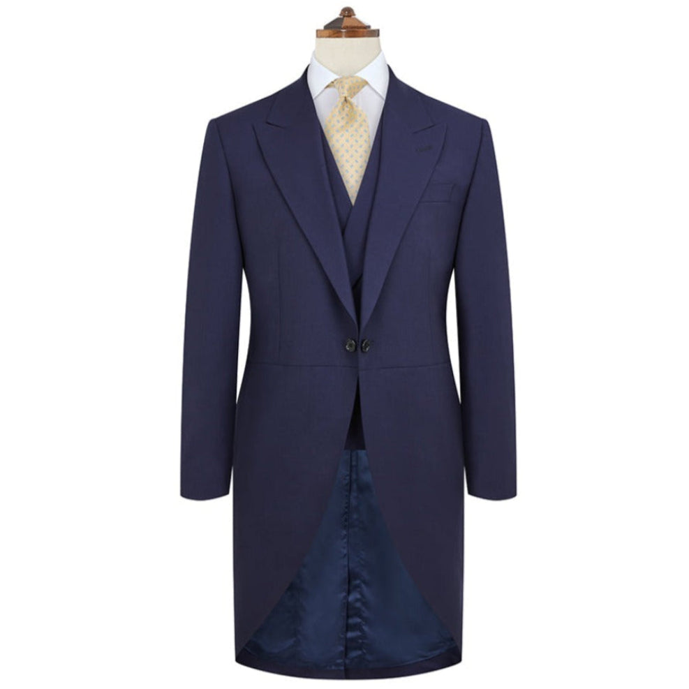 Navy Fine Twill Wool Morning Coat