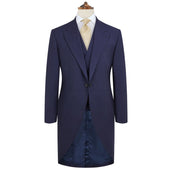 Navy Fine Twill Wool Morning Coat
