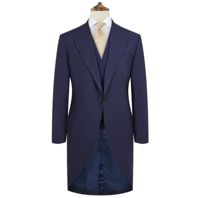Navy Fine Twill Wool Morning Coat