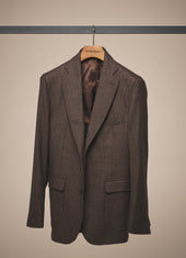 Apollo Blazer - Wool and Cashmere - Brown Prince of Wales