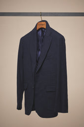 Apollo Blazer Wool And Silk And Black Houndstooth