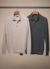 Merricks Polo - Wool and Cashmere - Charcoal